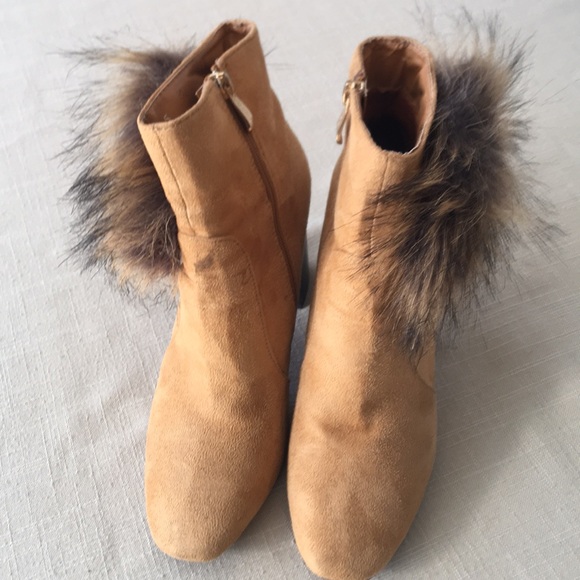 Ankle boots with faux fur size 7.5 - Picture 3 of 5